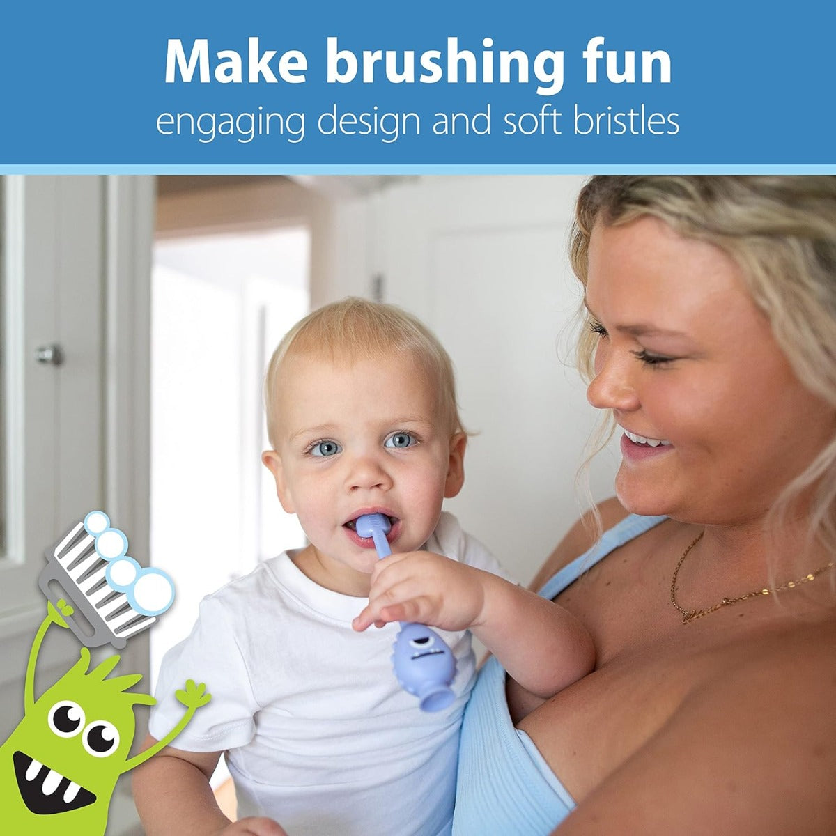 Dr. Brown's ToothScrubber Toddler Toothbrush - Purple Monster