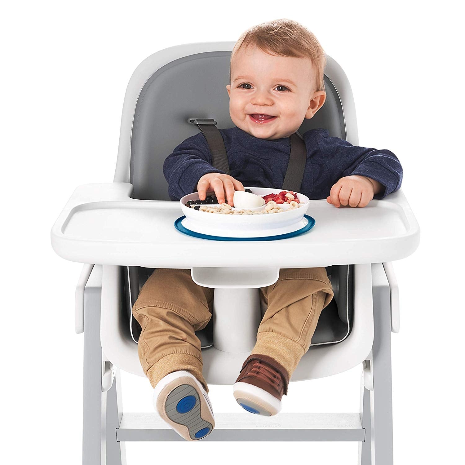 OXO Tot Stick & Stay Suction Divided Baby Plate (5 Colours) - Pupsik Singapore