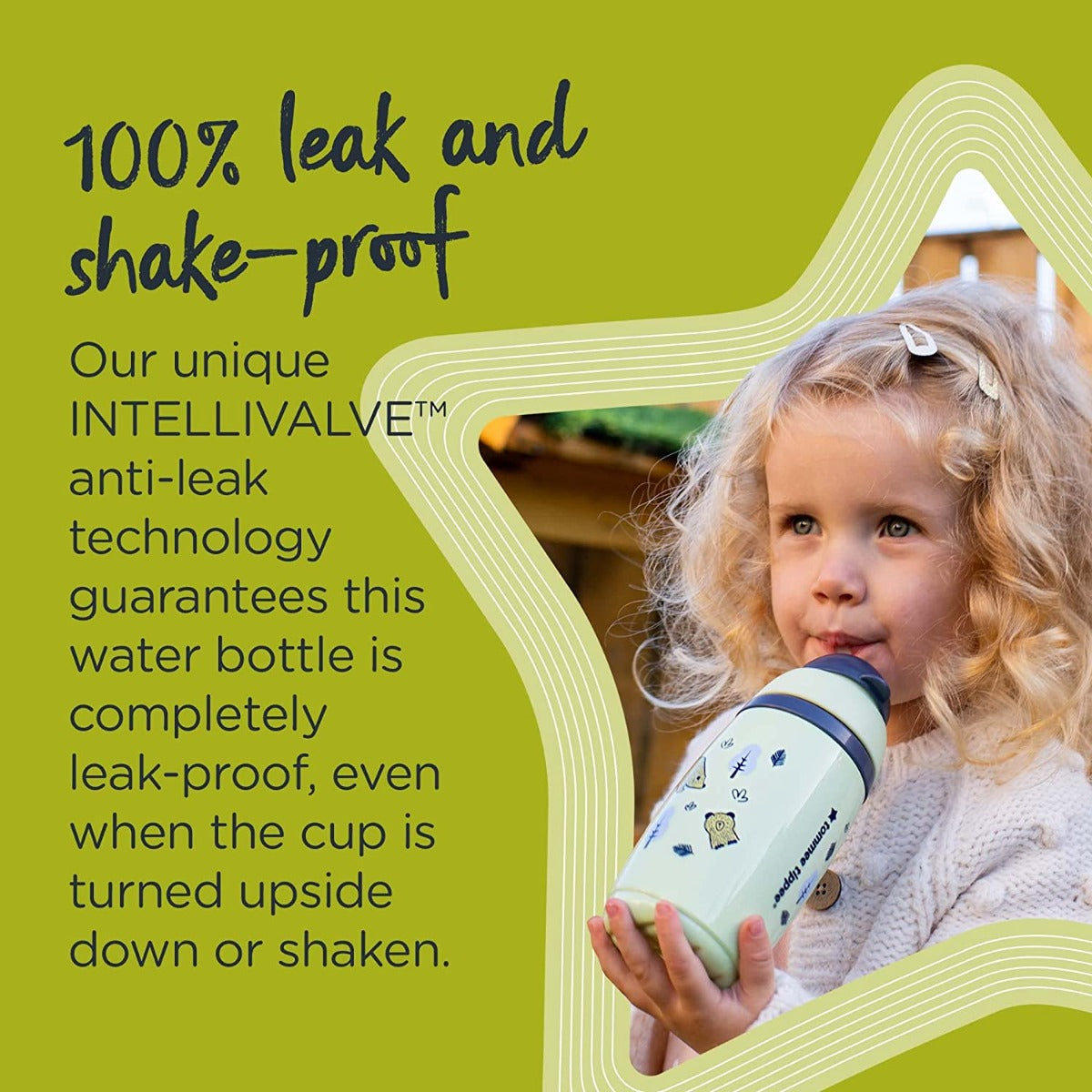 Tommee Tippee Superstar Insulated Straw Cup Water Bottle (266ml) - Grey Bear
