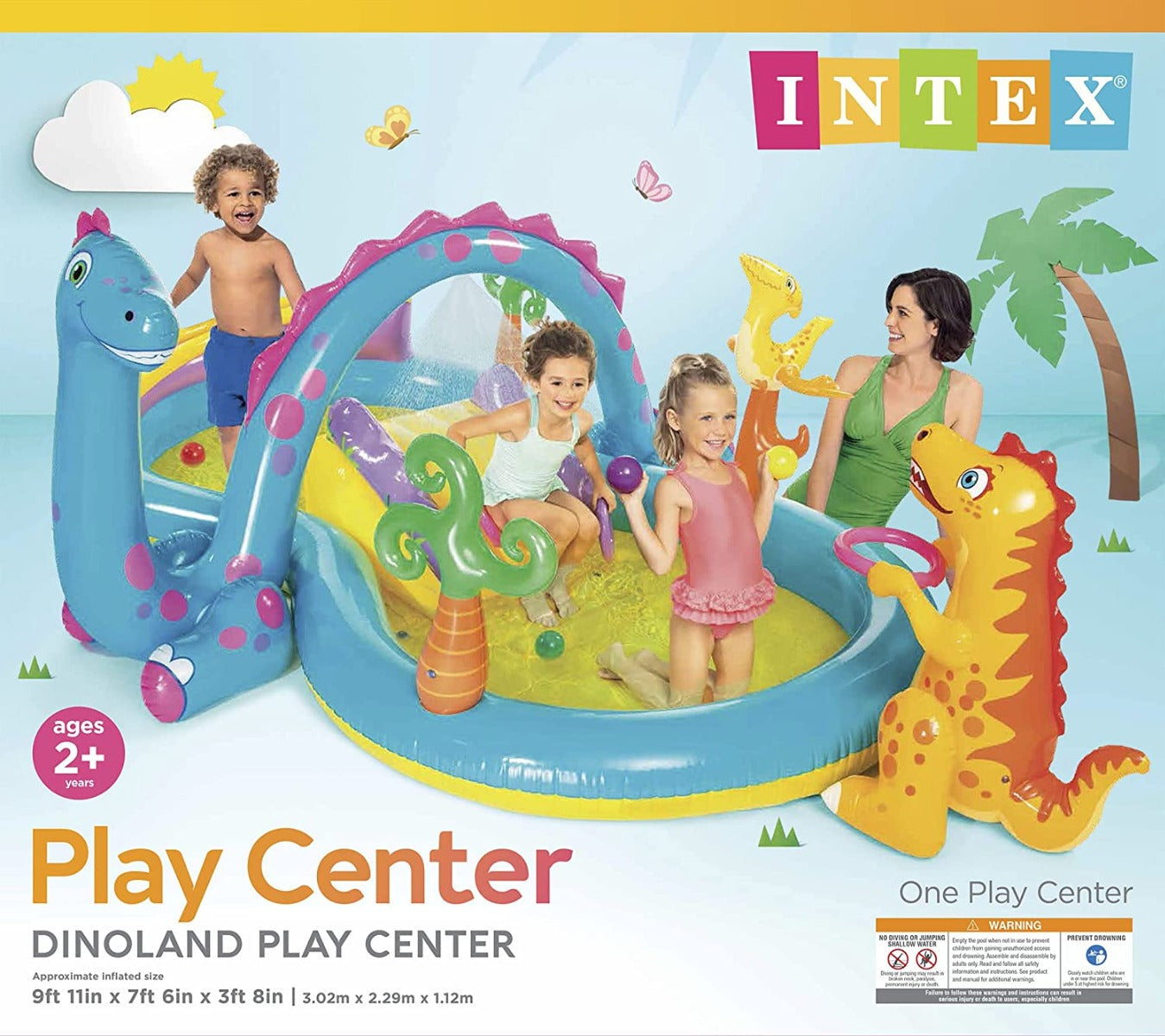 Intex Dinoland Inflatable Play Center Pool w/ Slide