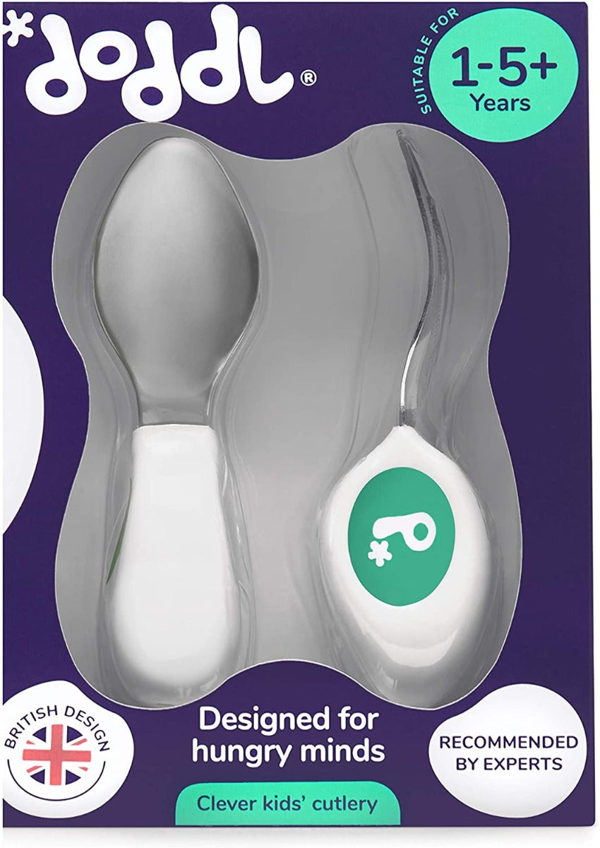Doddl Baby Fork & Spoon Set (12m+) - 3 Colors - Pupsik Singapore