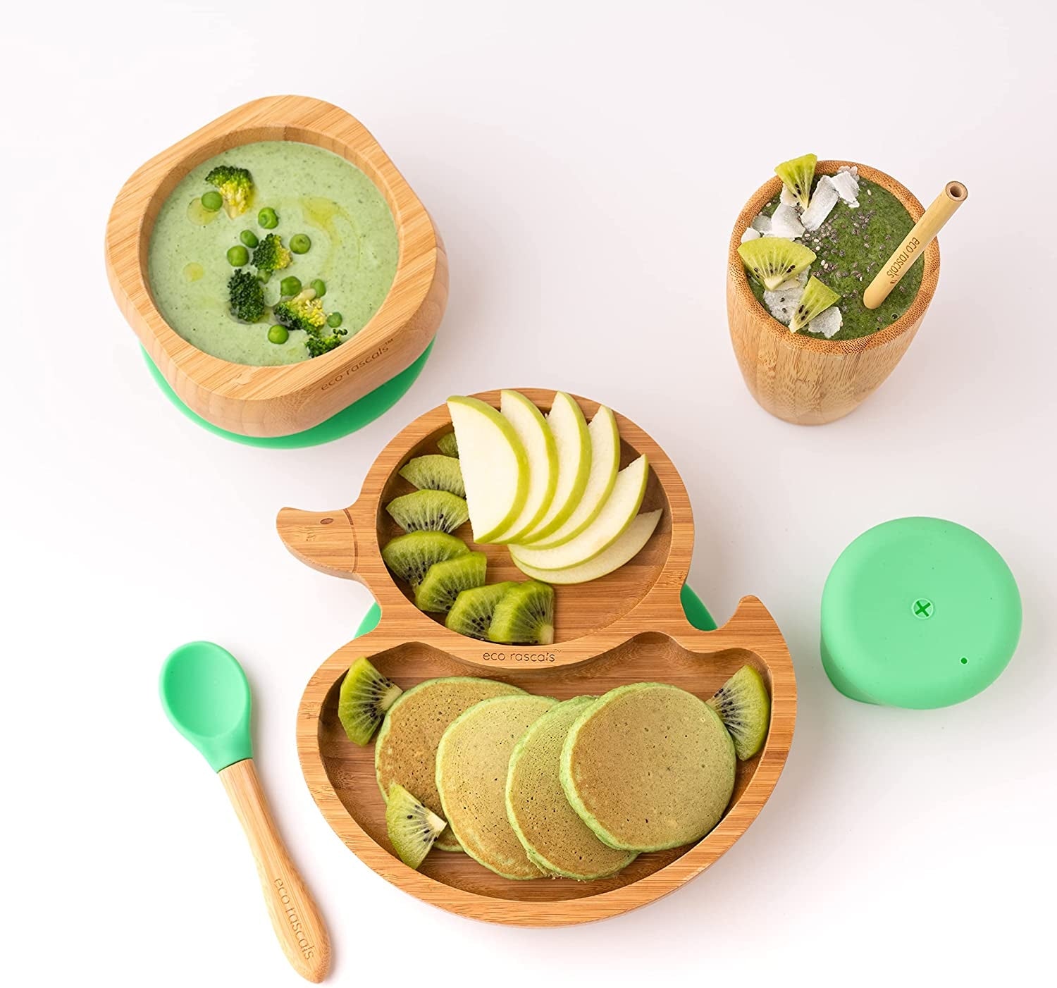 Eco Rascals Duck Tableware Gift Set (4 Colors) - Pupsik Singapore