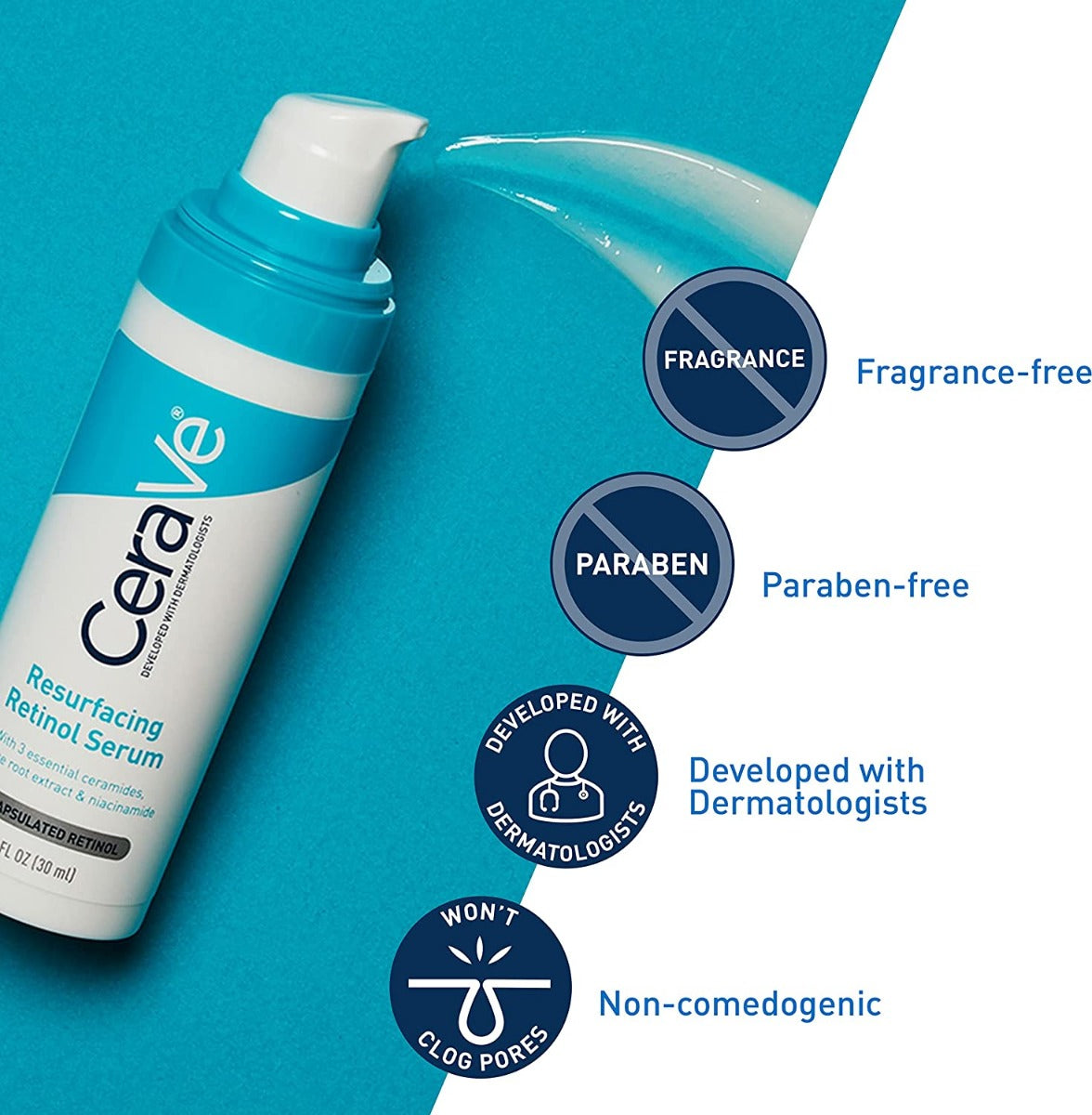 CeraVe Resurfacing Retinol Serum, 30ml (exp 01/26)