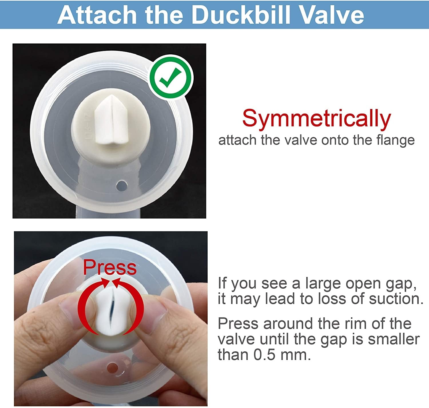 Maymom Wide-Neck Flange, Valve, Backflow Protector, Tubing Kit for Spectra (Double) (9 Sizes)