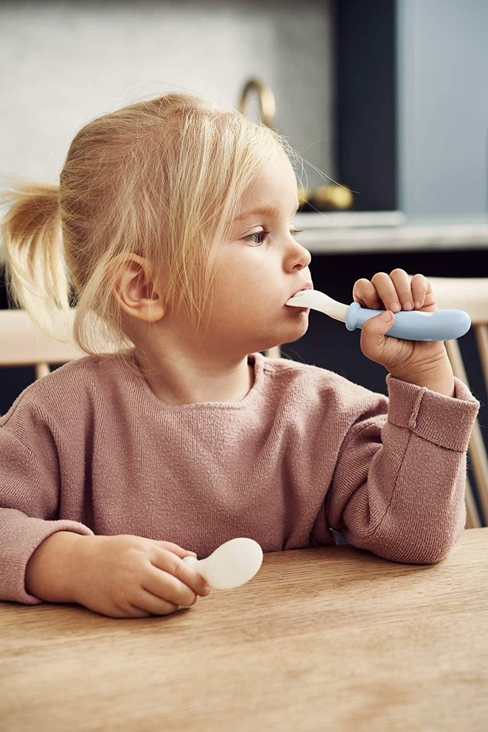Baby Bjorn Baby Spoon & Fork (4pc) (2 Colours) - Made in Sweden - Pupsik Singapore