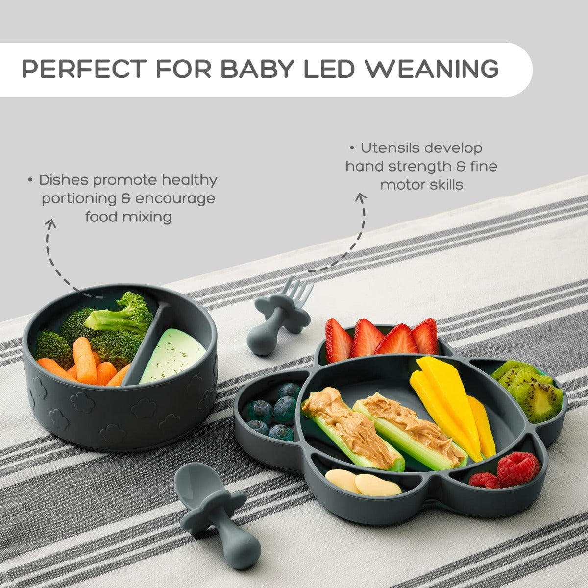 Grabease 4-Piece Self-Feeding Set (5 colors) - Pupsik Singapore