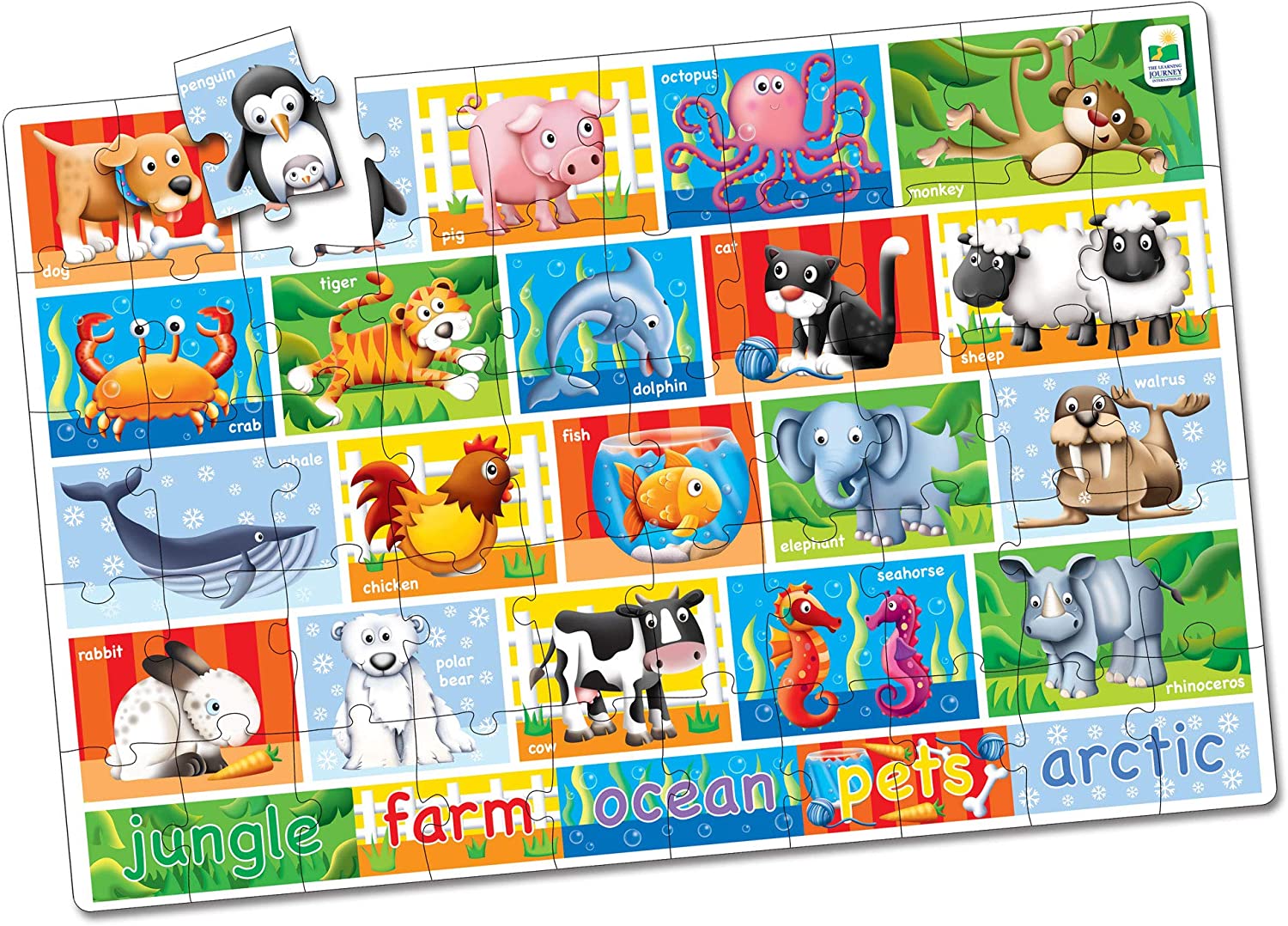 The Learning Journey Jumbo Floor Puzzle, 50pcs (2 Designs) - Pupsik Singapore