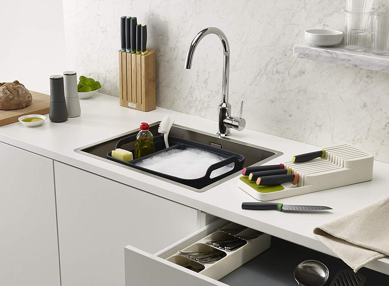 Joseph Joseph DrawerStore Compact Cutlery Organiser (2 Colors) - Pupsik Singapore