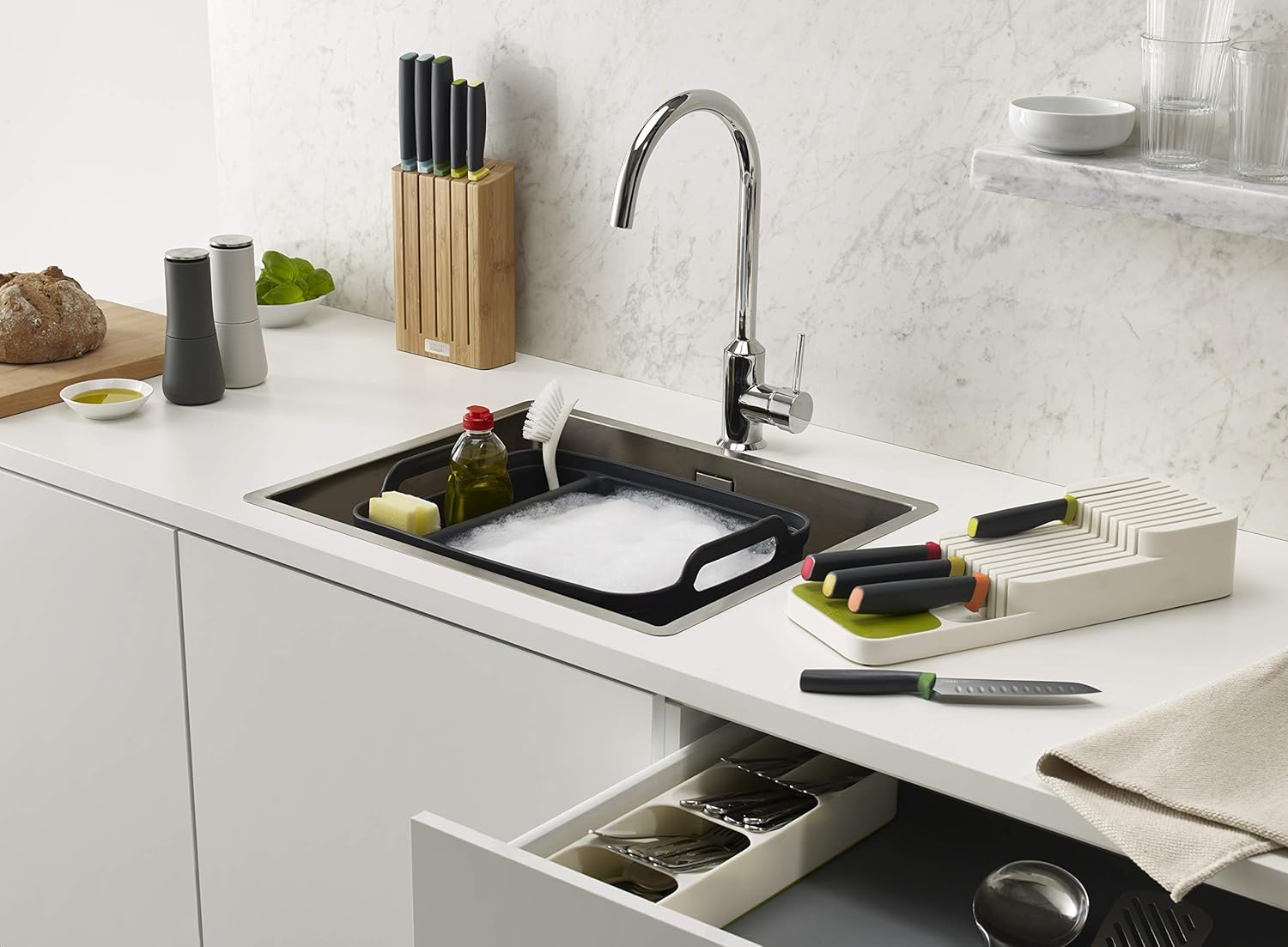 Joseph Joseph DrawerStore Compact Knife Organiser (2 Colors) - Pupsik Singapore