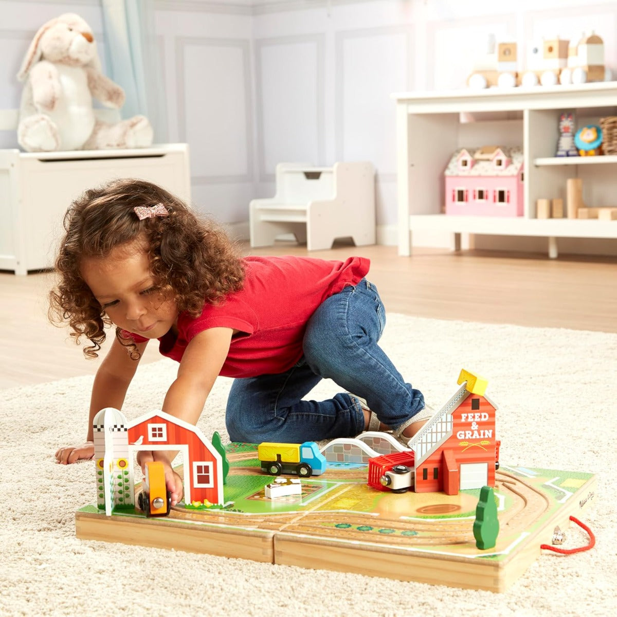 Melissa & Doug Take-Along Farm Wooden Play Set