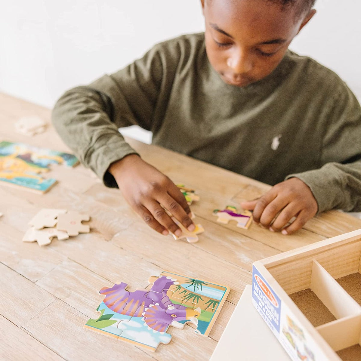 Melissa & Doug Jigsaw Puzzles in a Box, 4 x 12pcs (4 Designs) - Pupsik Singapore