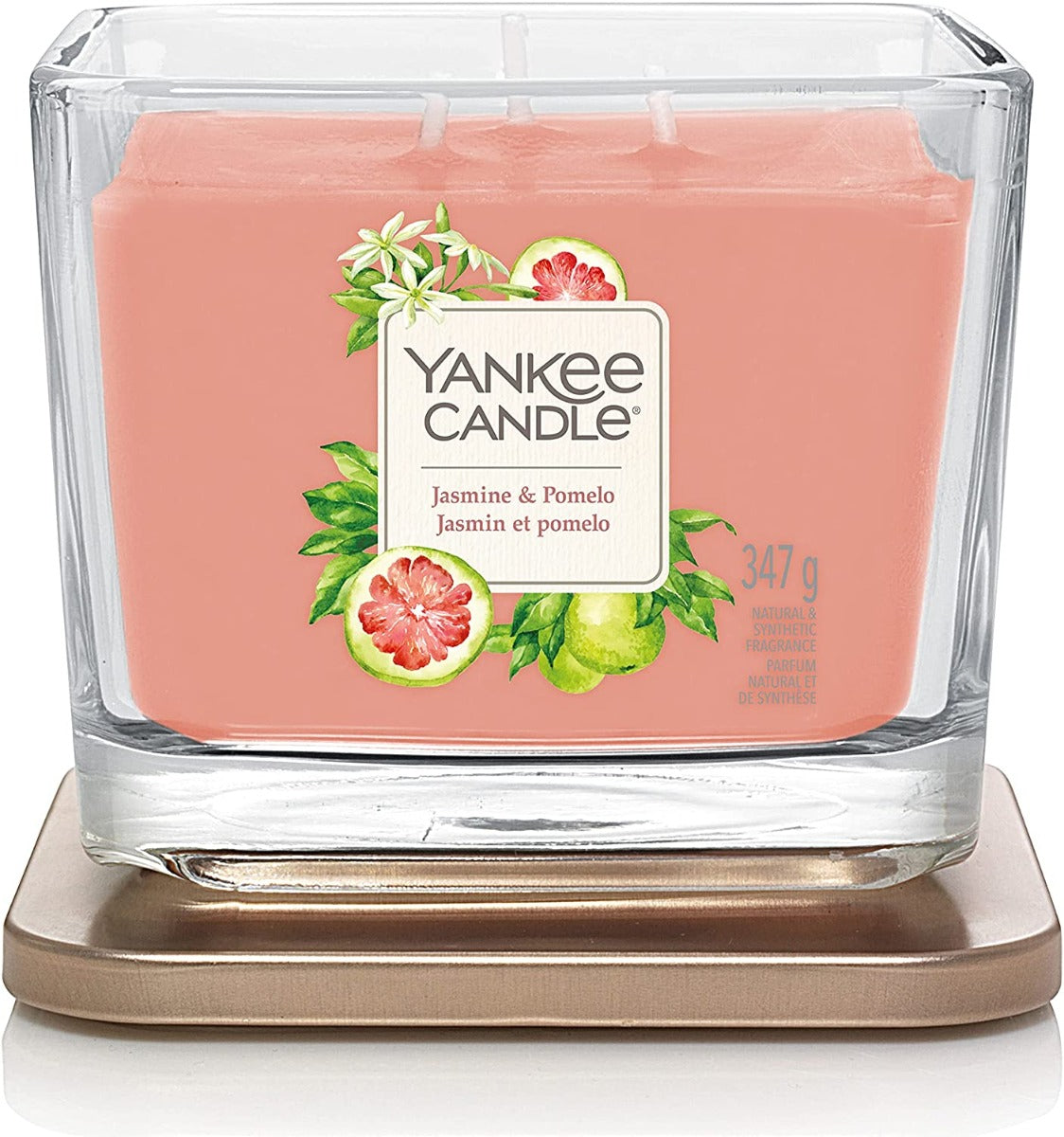 Yankee Candle Medium 3-Wick Square Candle (12.25oz) - Jasmine & Pomelo