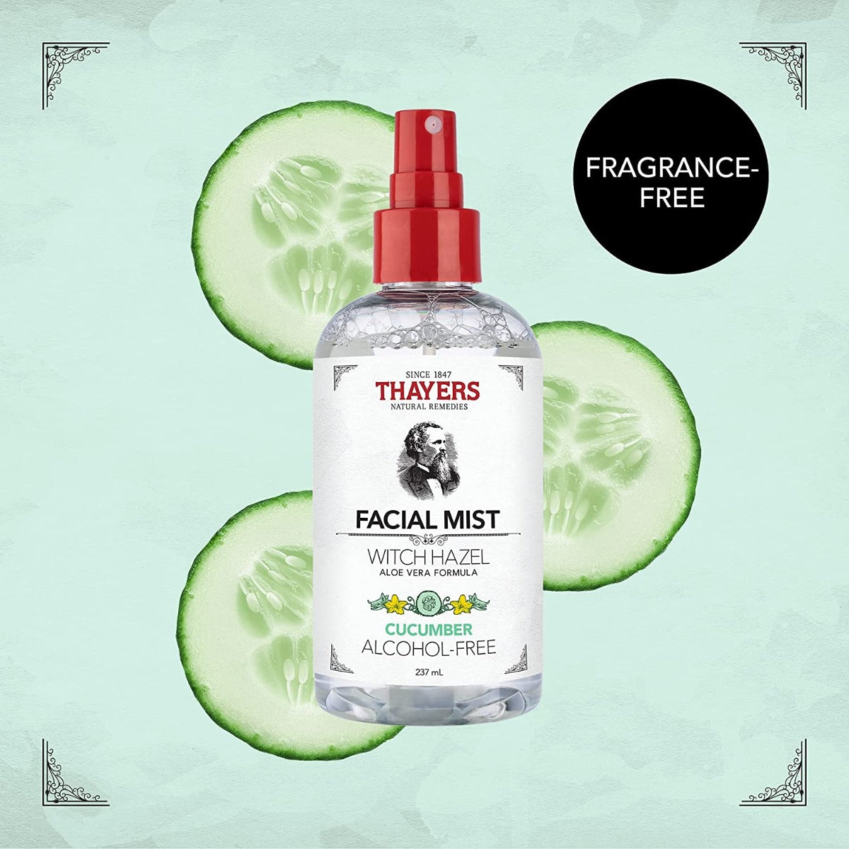 Thayers Witch Hazel Facial Mist w/ Aloe Vera, 237ml – Cucumber