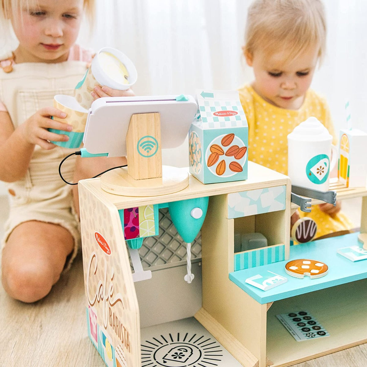 Melissa & Doug Wooden Cafe Barista Coffee Shop Play Set