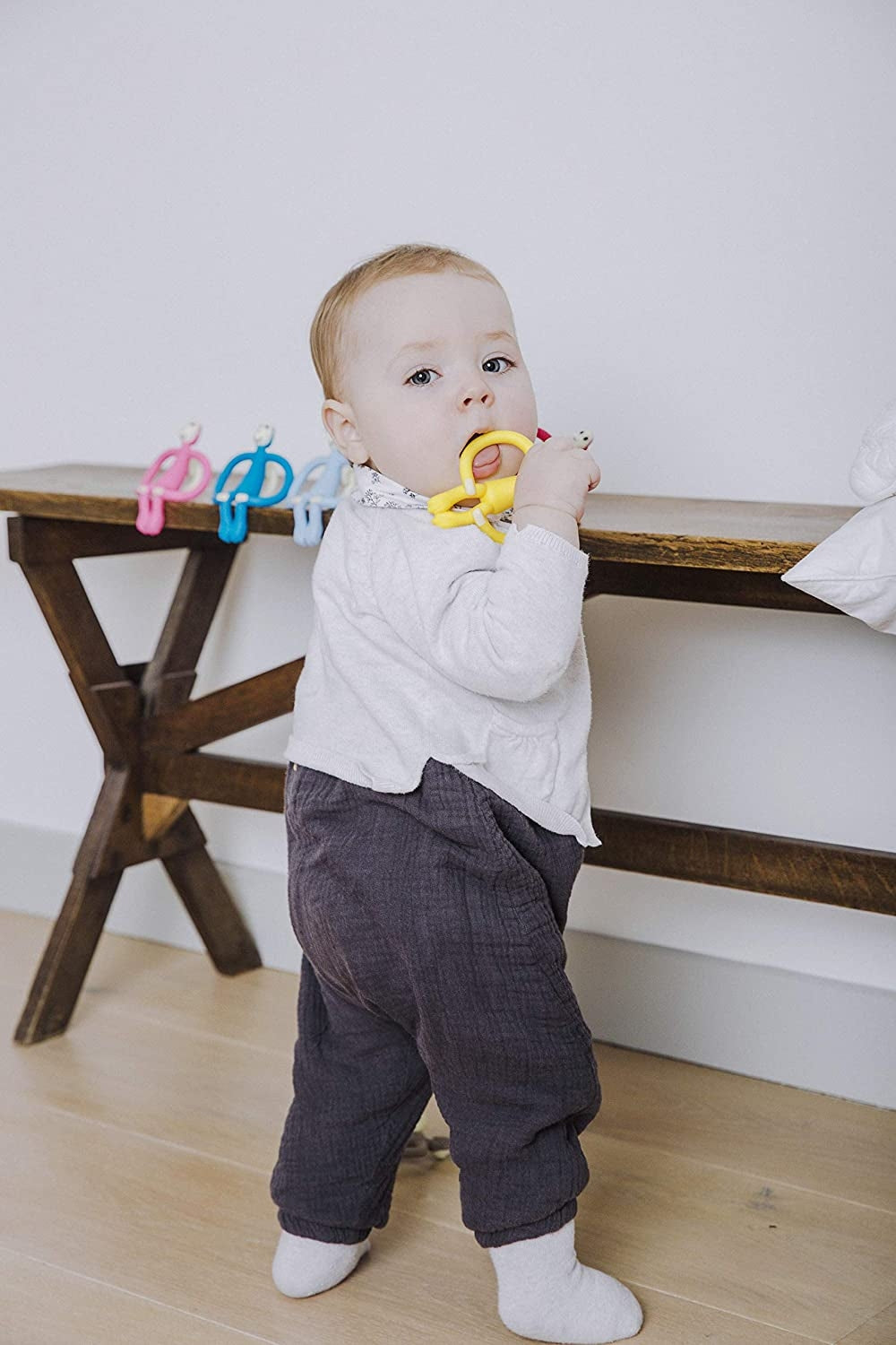 Matchstick Monkey Original Teething Toy - With Tail (12 Colors) - Pupsik Singapore