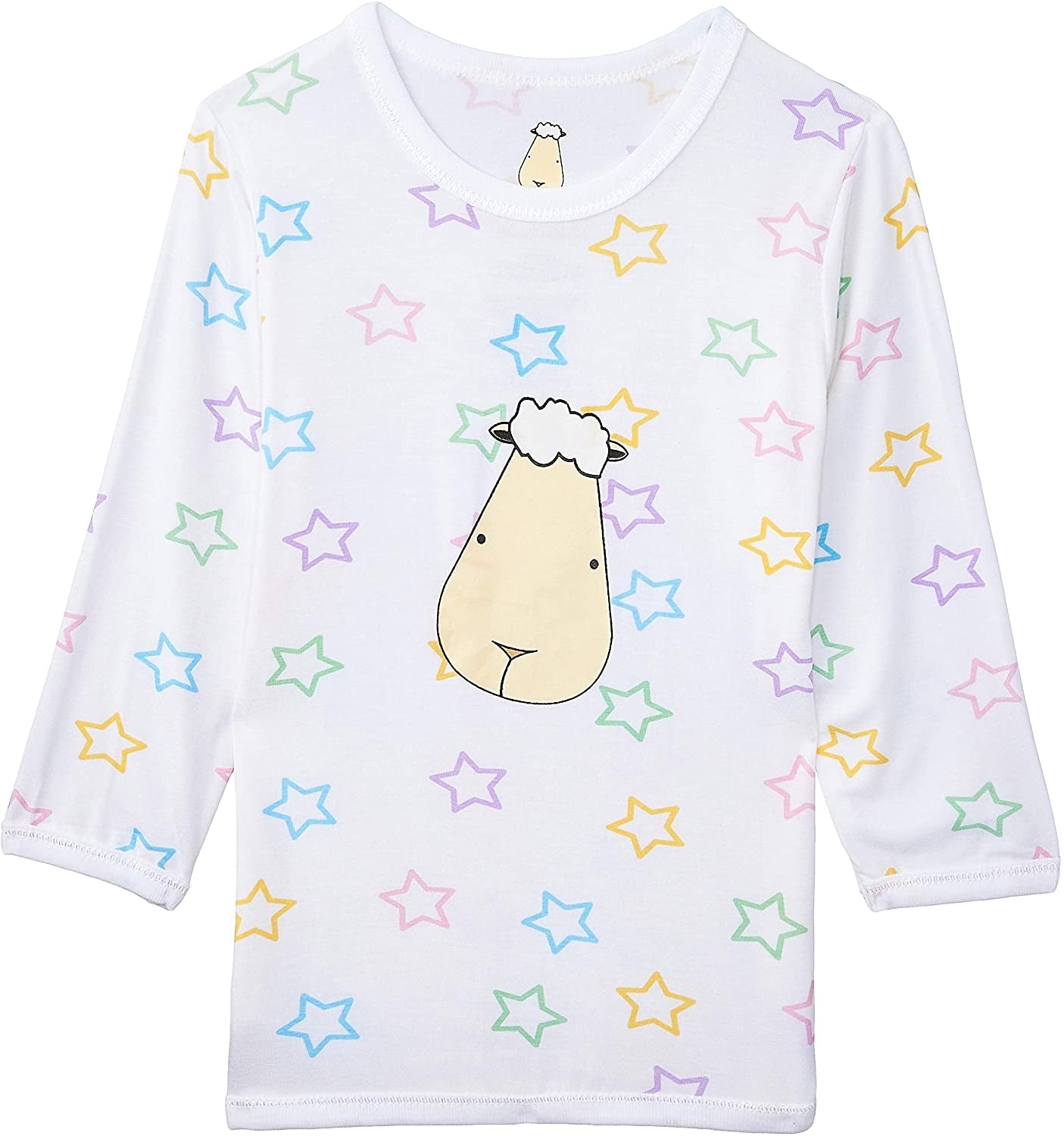 Baa Baa Sheepz Baby Long Sleeve Pyjama Set - Colourful Star White/Big Moon Sheep Grey (3 Sizes)