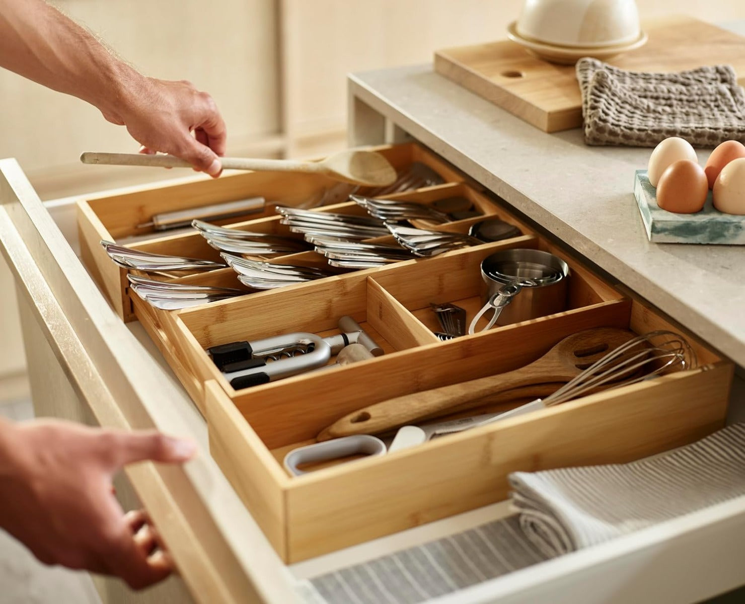 Joseph Joseph DrawerStore Expanding Cutlery, Utensil & Gadgets Organiser (2 Colors) - Pupsik Singapore