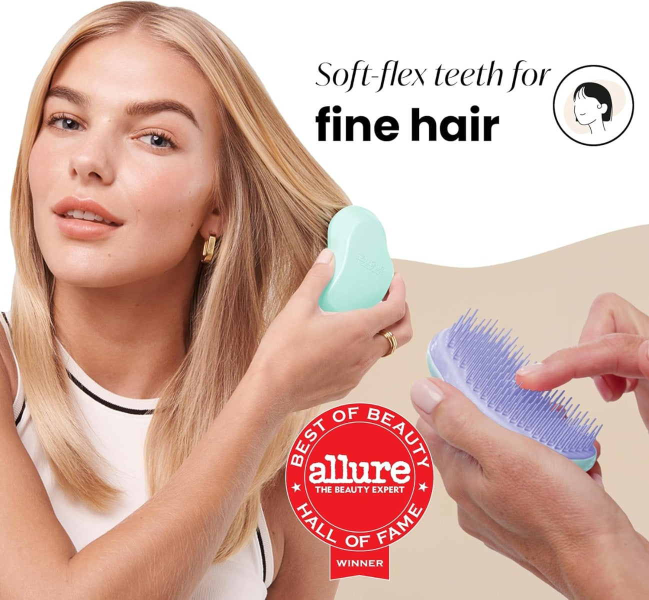 Tangle Teezer Original Detangling Hairbrush, Fine & Fragile (2 Designs)