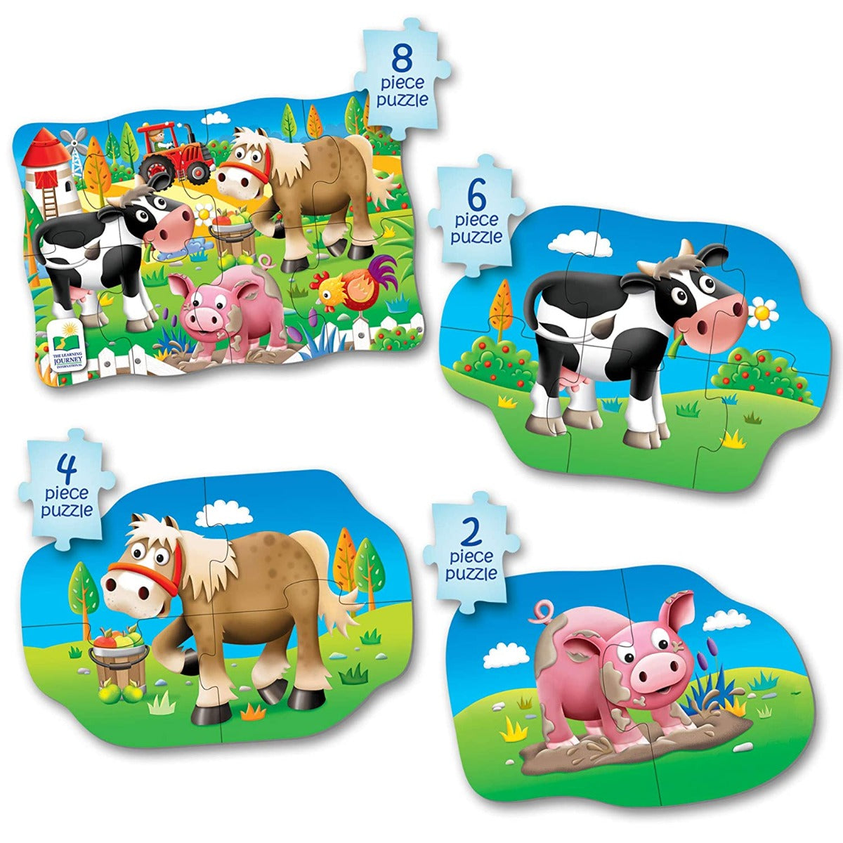 The Learning Journey First Puzzle Set 4-in-1 Box (4 Designs) - Pupsik Singapore