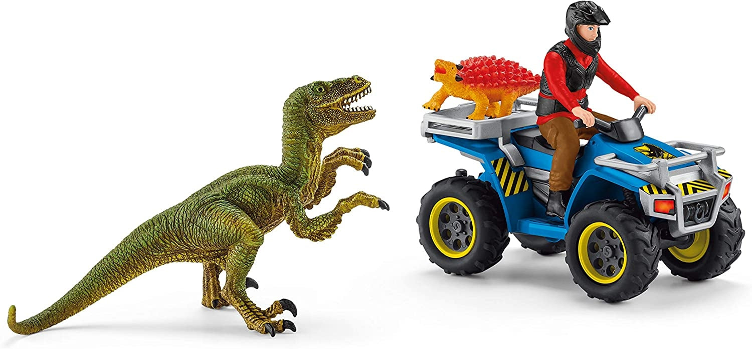 Schleich Quad Escape From Velociraptor Playset
