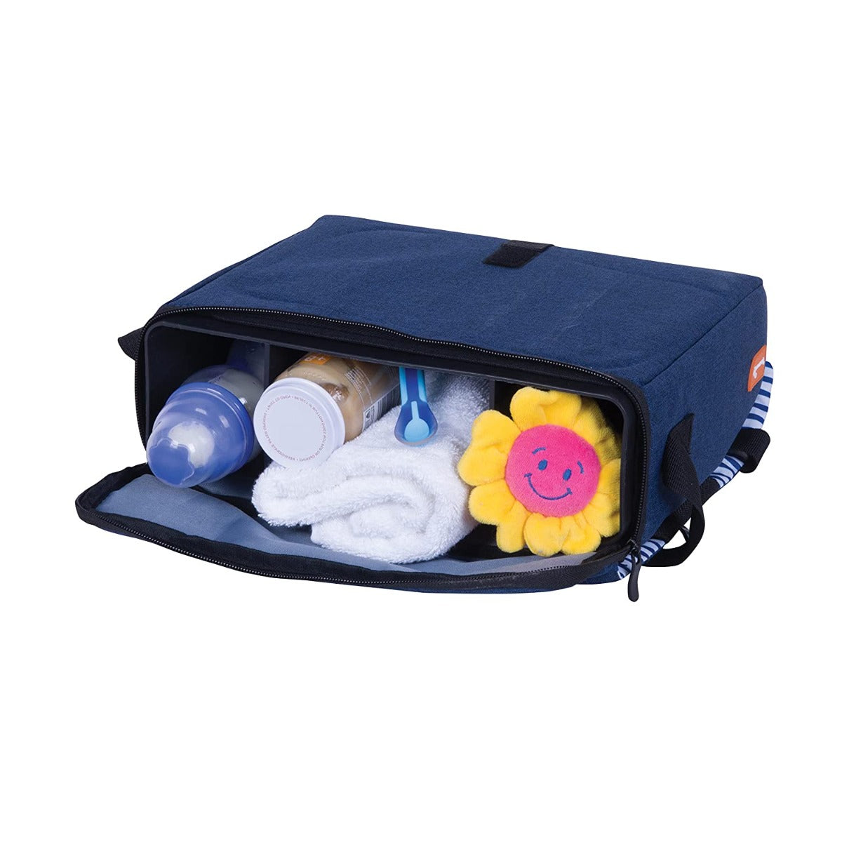 Dreambaby Grab 'N Go Booster Seat - Navy Denim Stripes