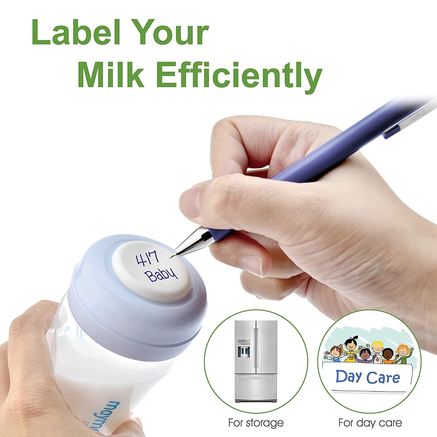 Maymom Wide-Neck Milk Bottle with SureSeal Silicone Disc, 280ml (4pk)
