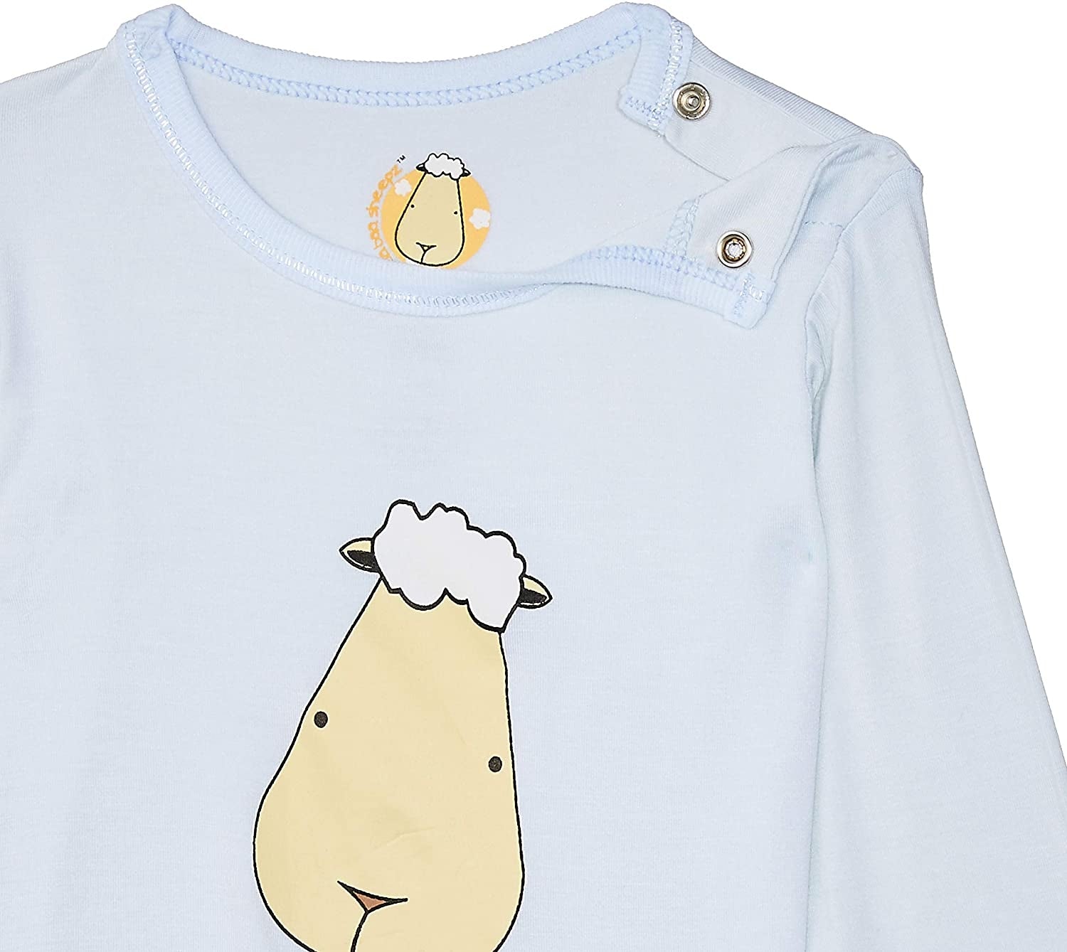 Baa Baa Sheepz Baby Long Sleeve Pyjama Set - Big Face Blue/Blue Star Grey (5 Sizes)