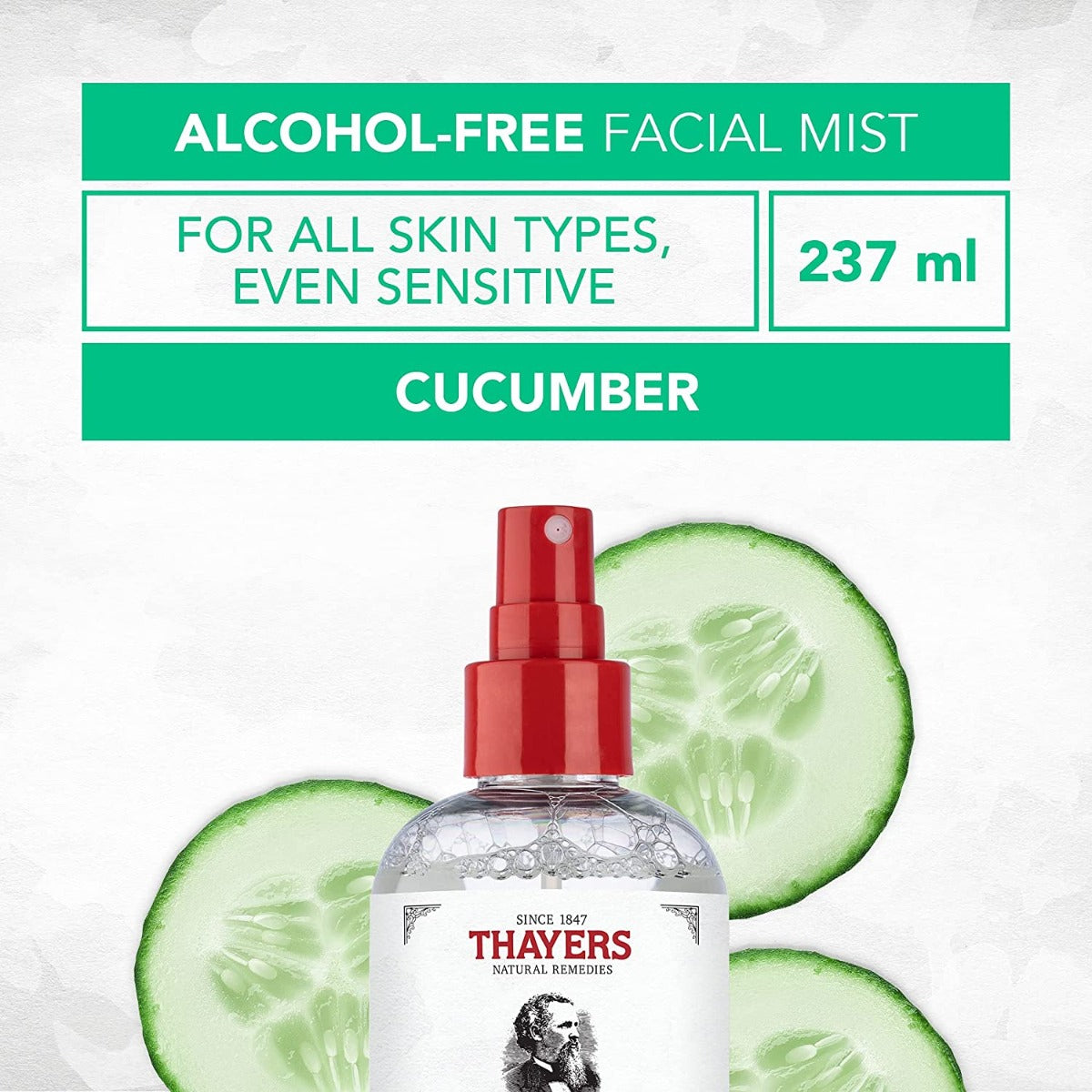 Thayers Witch Hazel Facial Mist w/ Aloe Vera, 237ml – Cucumber