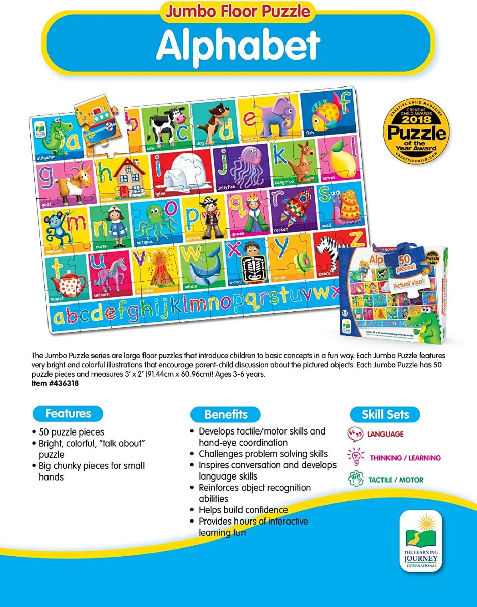 The Learning Journey Jumbo Floor Puzzle, 50pcs (2 Designs)