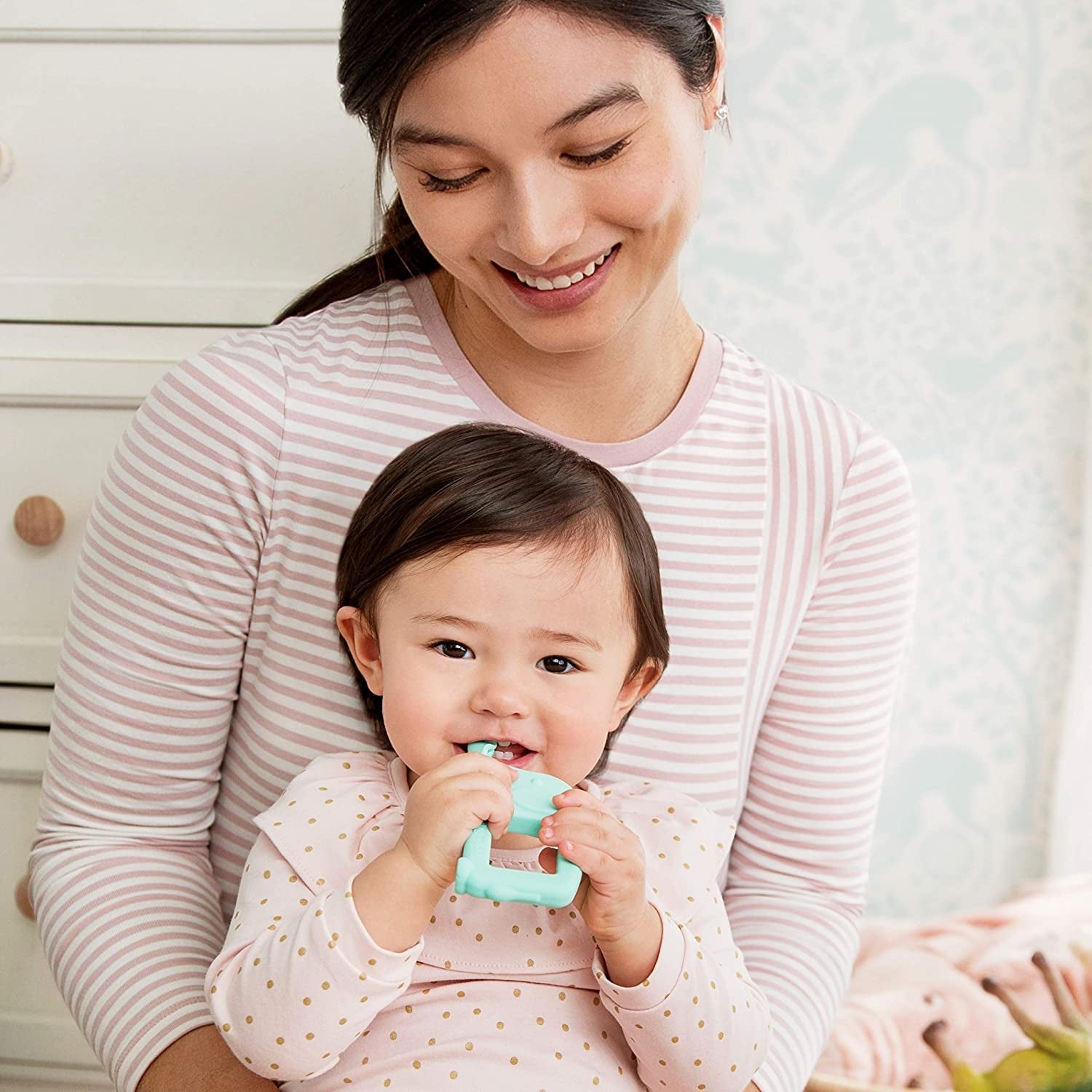Munchkin The Baby Toon Silicone Elephant Teether Spoon - Mint