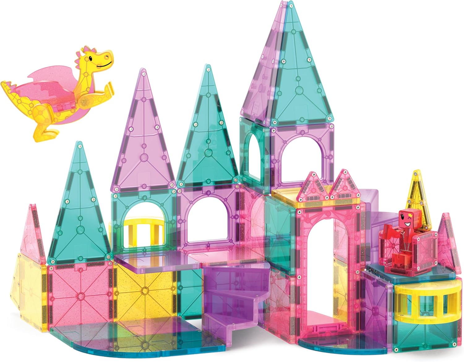 Magna-Tiles Castle DLX 48-Piece Set + microMAGs