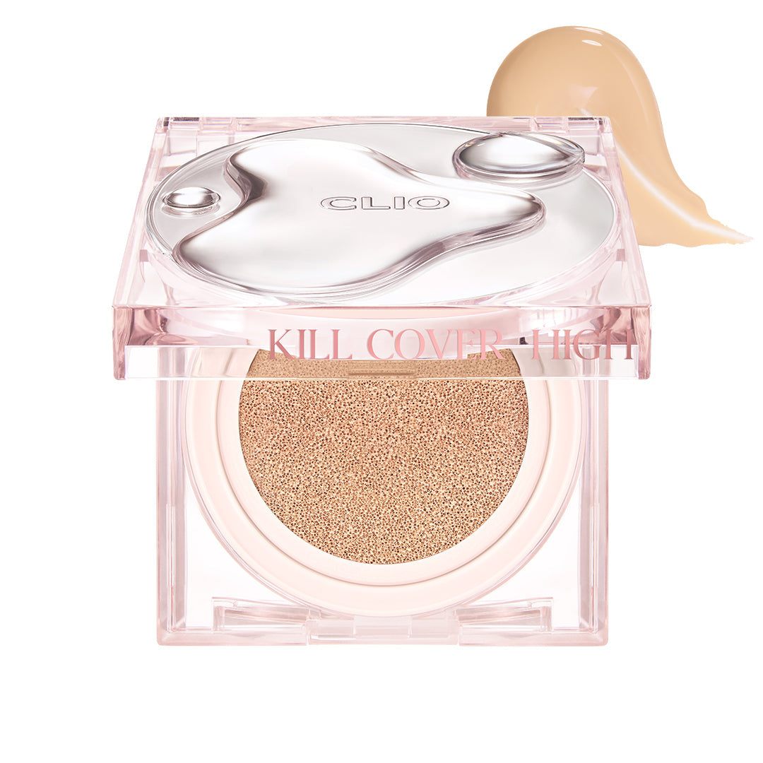 CLIO Kill Cover High Glow Cushion + Refill Set - SPF 50+ PA++++, 14g + 14g (4 Shades) - Pupsik Singapore