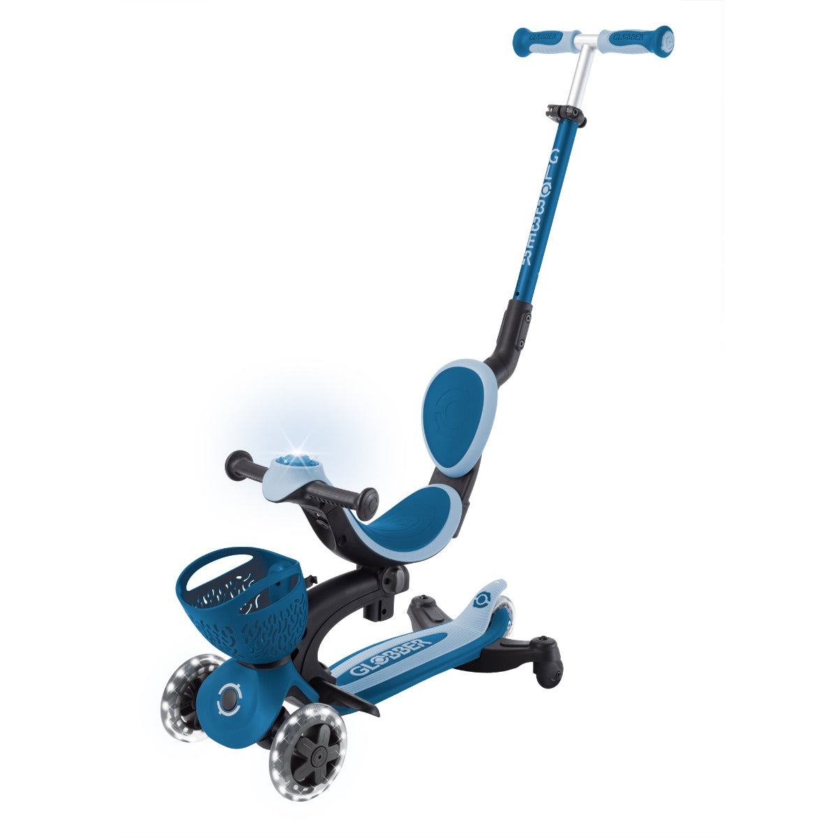 Globber GO•UP Baby Lights 360° Foldable Convertible Scooter (5 Colors) - Pupsik Singapore