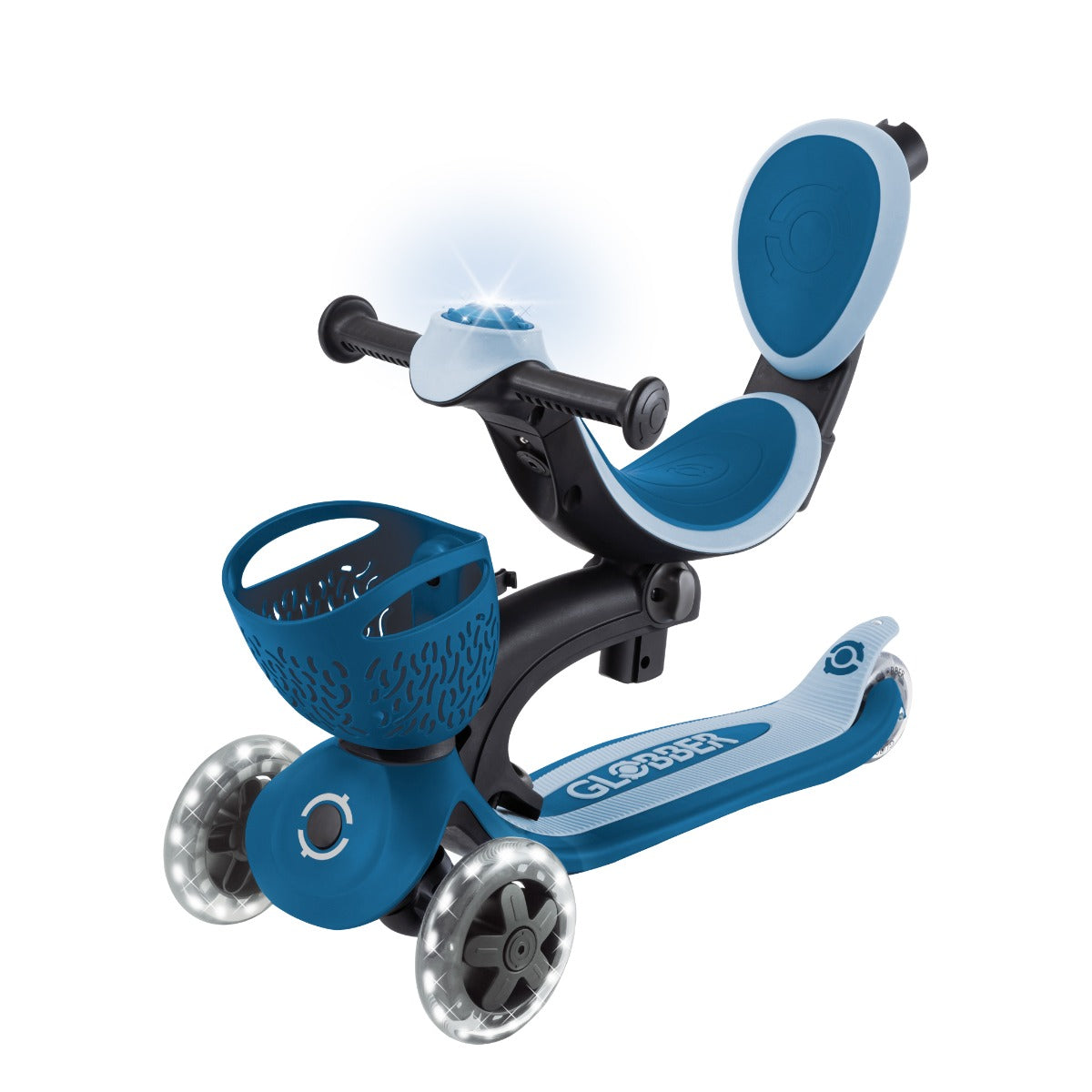 Globber GO•UP Baby Lights 360° Foldable Convertible Scooter (5 Colors) - Pupsik Singapore