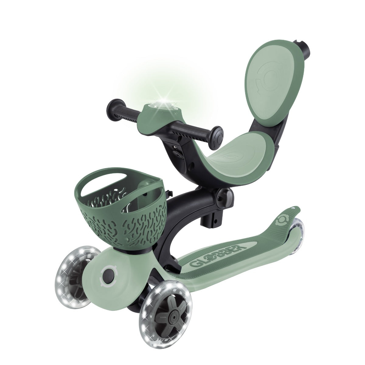 Globber GO•UP Baby Lights 360° Foldable Convertible Scooter (5 Colors) - Pupsik Singapore
