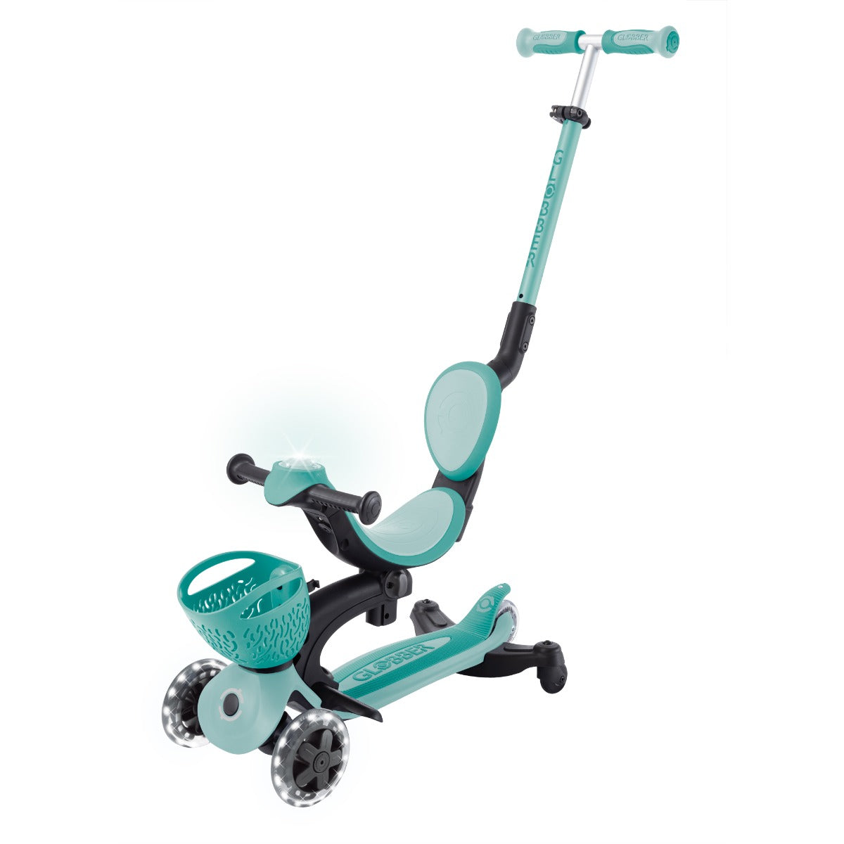 Globber GO•UP Baby Lights 360° Foldable Convertible Scooter (5 Colors) - Pupsik Singapore