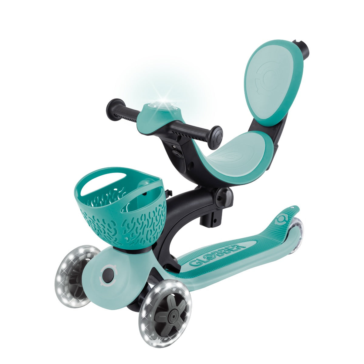 Globber GO•UP Baby Lights 360° Foldable Convertible Scooter (5 Colors) - Pupsik Singapore