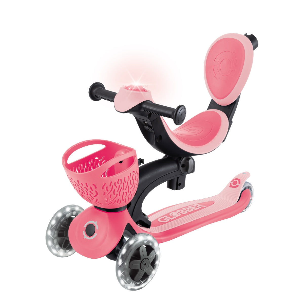 Globber GO•UP Baby Lights 360° Foldable Convertible Scooter (5 Colors) - Pupsik Singapore