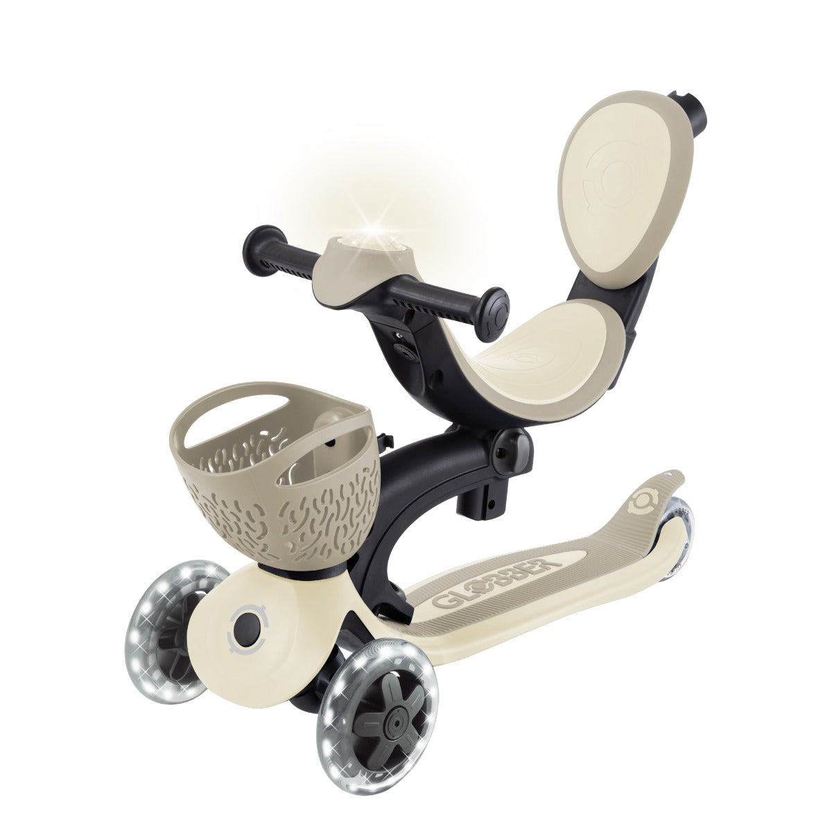 Globber GO•UP Baby Lights 360° Foldable Convertible Scooter (5 Colors) - Pupsik Singapore