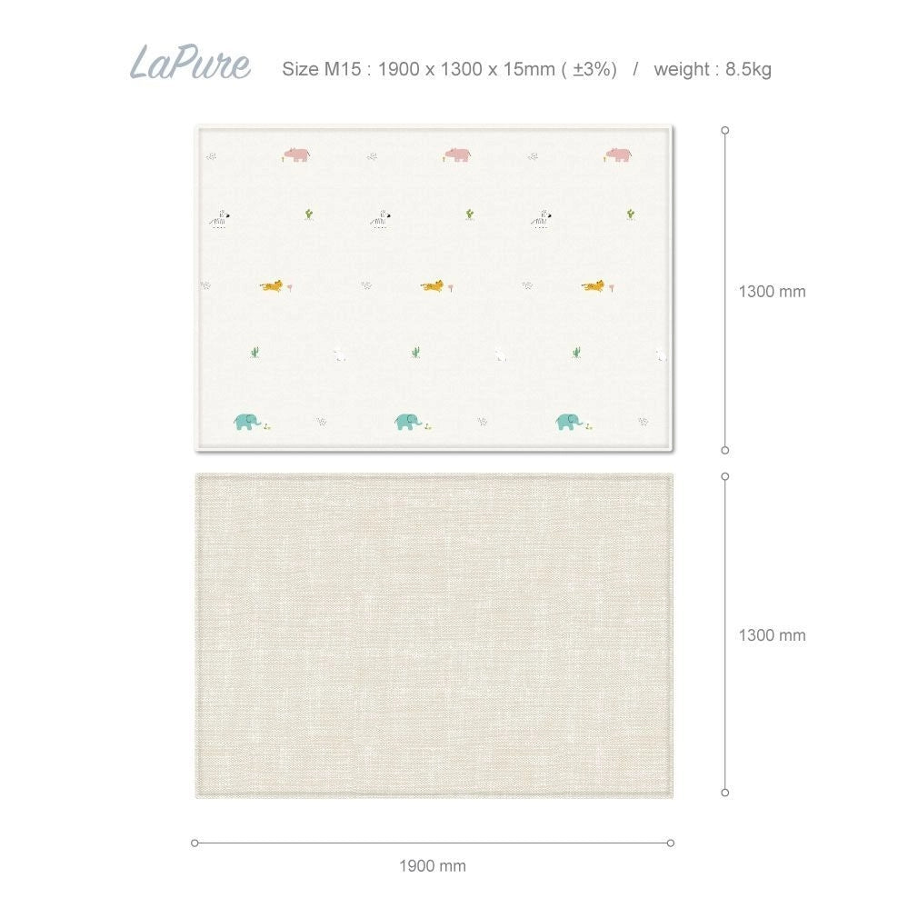 Parklon LaPure Playmat -  Jungle Friends Fabric Beige (M15)