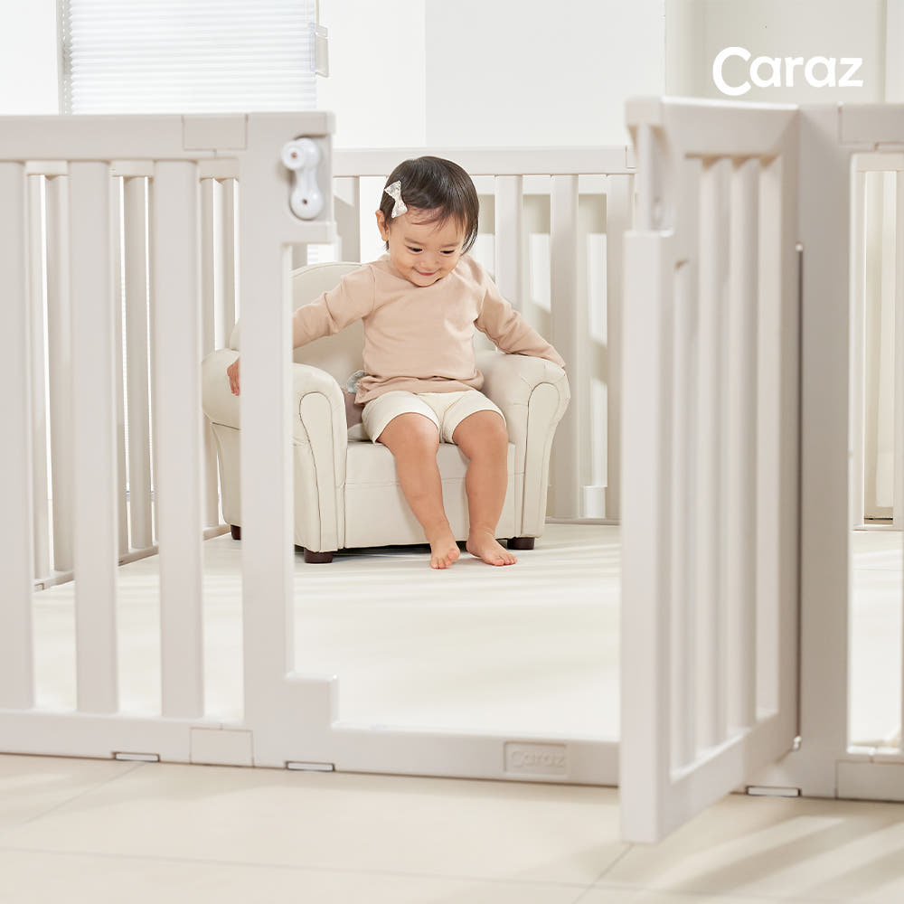 Caraz Perfect Baby Room Play Yard with Door, Wide (140 x 200cm) - 2 Colors