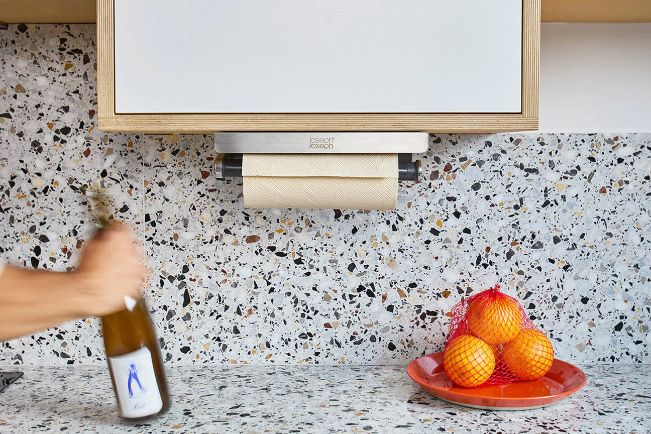 Joseph Joseph RollGrip™ Under-Shelf Stainless-Steel Paper Towel Holder