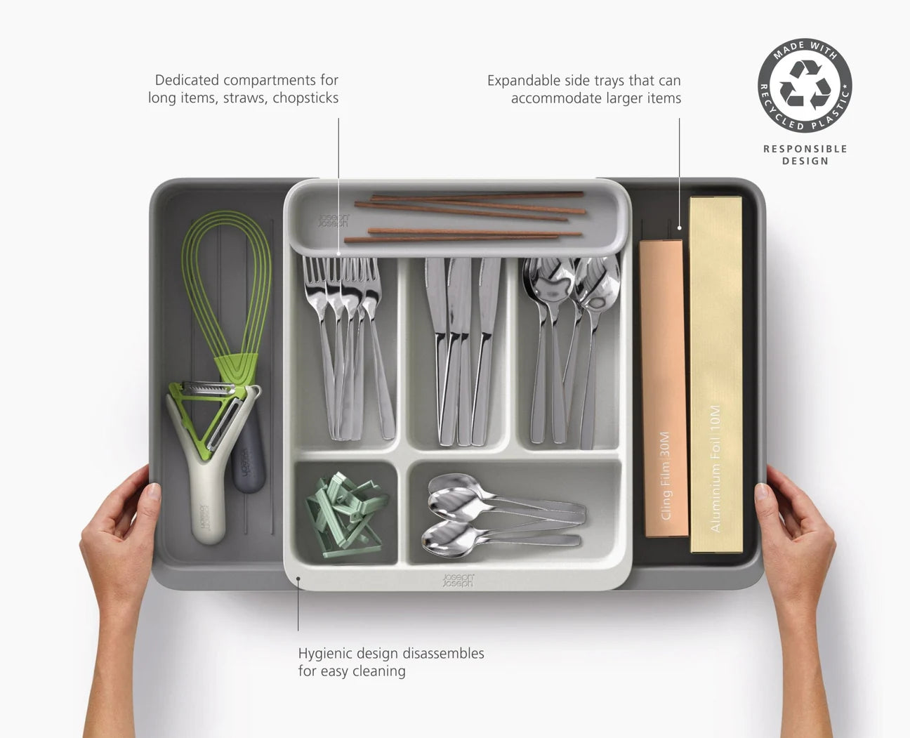 Joseph Joseph DrawerStore Expanding Cutlery, Utensil & Gadgets Organiser (6 Types)