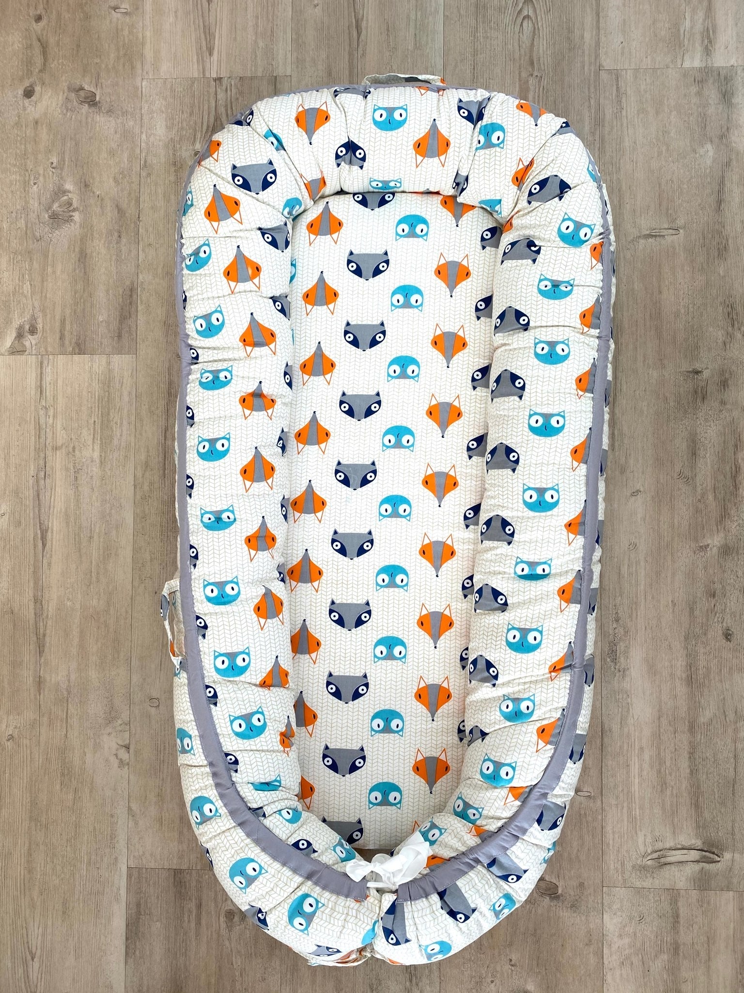 MPJ Organic Cotton Baby Nest Lounger (removable cover) (4 Designs) - Pupsik Singapore