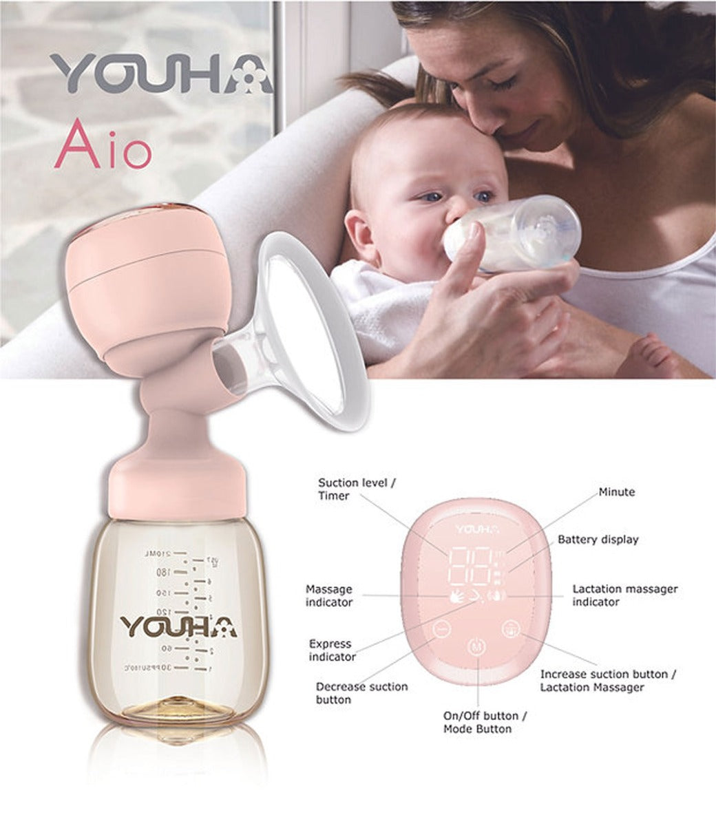 Youha AIO Electric Breast Pump with Lactation Massager