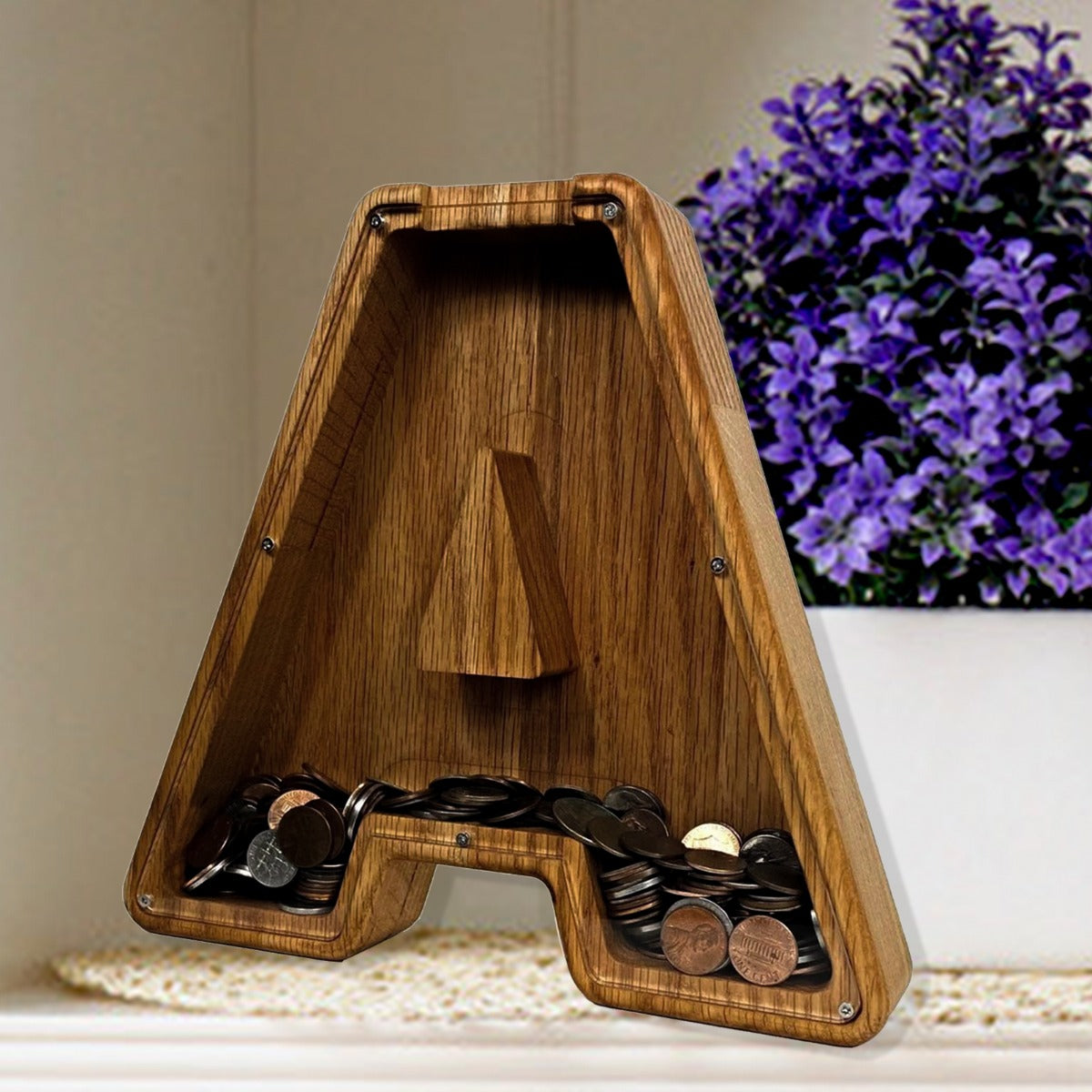 Wooden Alphabet Piggy Bank (23 Letters)