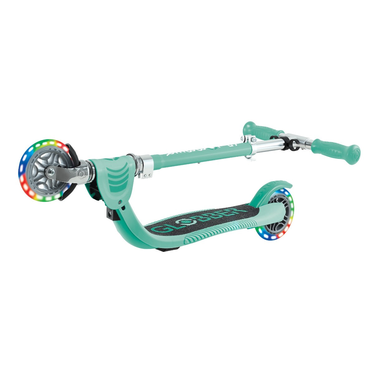 Globber Flow Foldable Junior Lights 2-Wheel Scooter (LED Wheels) - Mint