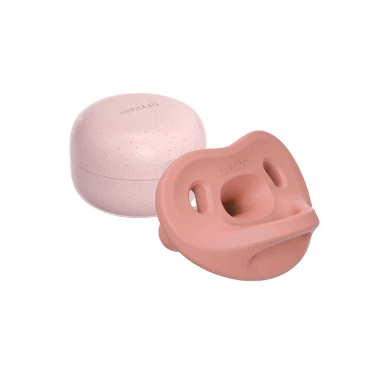 Moyuum All-Silicone Macaron Pacifier with Case, 6M+ (4 Colors) - Pupsik Singapore