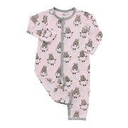 Baa Baa Sheepz Baby Middle Snap Romper - Big Sheep Pink (Multiple Sizes)