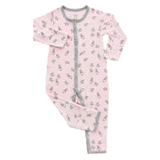 Baa Baa Sheepz Baby Middle Snap Romper - Small Star & Sheep Pink